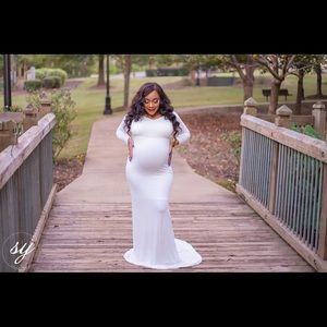 White maternity dress